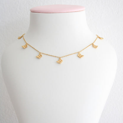 Little Butterflies Necklace Gold💧