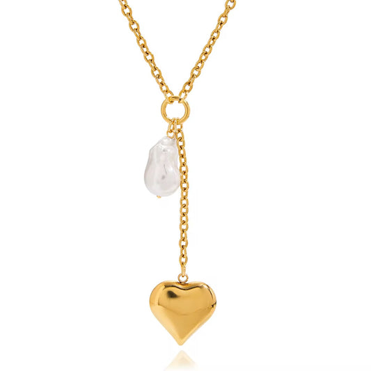 Karú Heart and Pearl Necklace💧