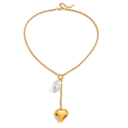 Karú Heart and Pearl Necklace💧