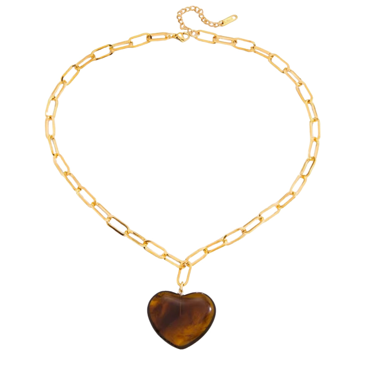 Brown Heart Necklace💧