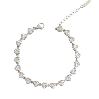 Kelly Hearts Bracelet Silver💧