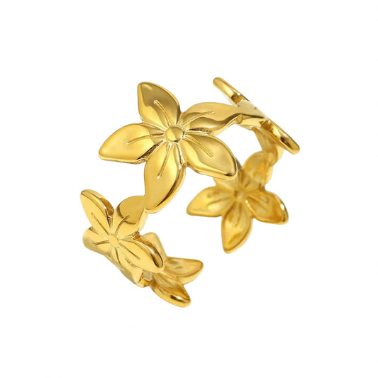 Gold Flowers Ring💧