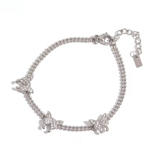 Nina Butterflies Bracelet Silver💧