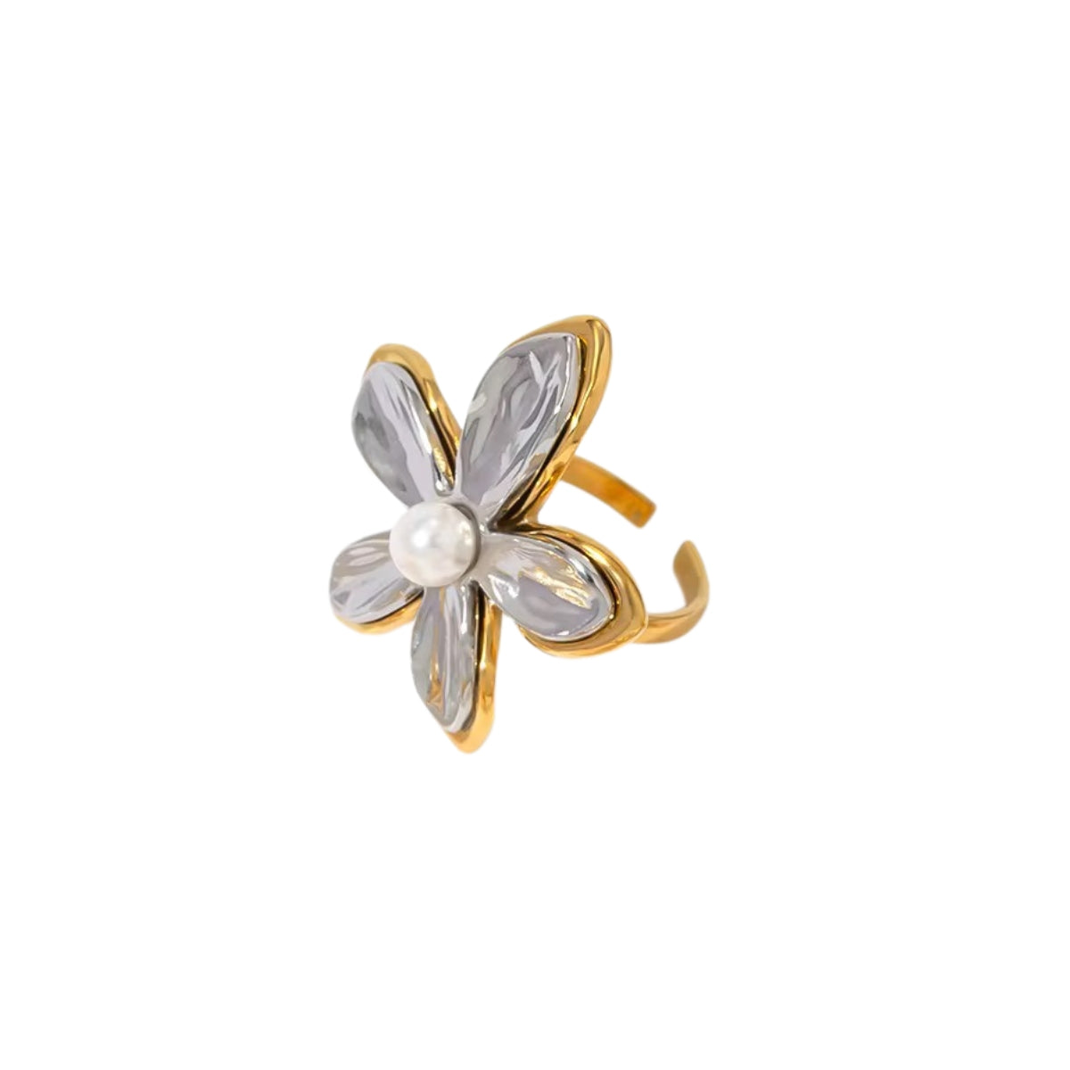 Bicolor Flower Ring💧