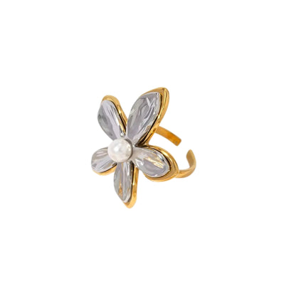 Bicolor Flower Ring💧