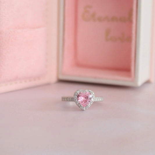 Heart Promise Ring Silver