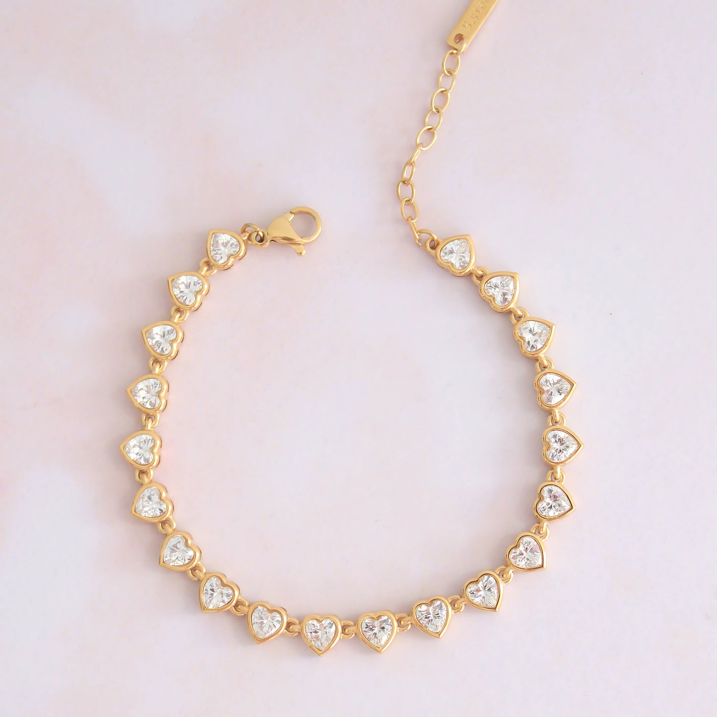 Kelly Hearts Bracelet Gold💧