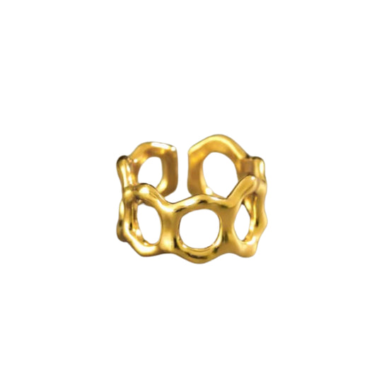 Honeycomb Ring Gold💧