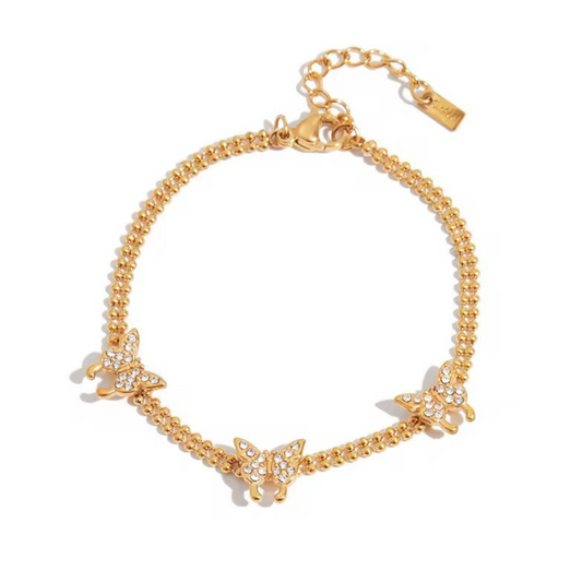 Nina Butterflies Bracelet Gold💧